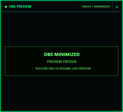 OBS Preview minimized state in SimpleStreamOverlay